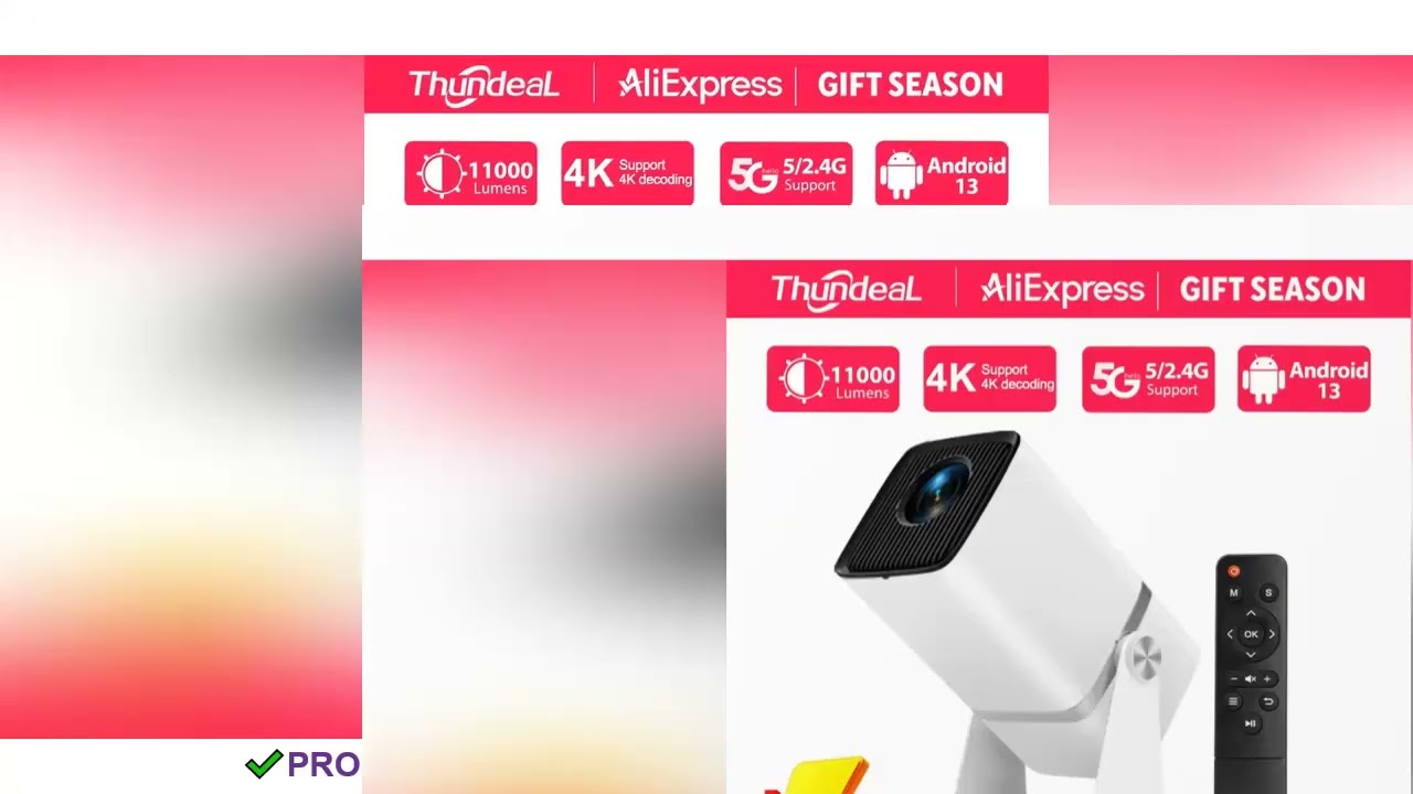 ThundeaL HD Mini Projector TD90 PK TD80W 1080P WiFi Android TD80 Projector Home Theater Cinema 3D Ph