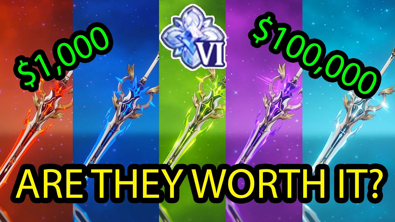 $100,000 Weapons Skins HONEST REVIEW! -- ARE THEY WORTH IT? | Genshin Impact