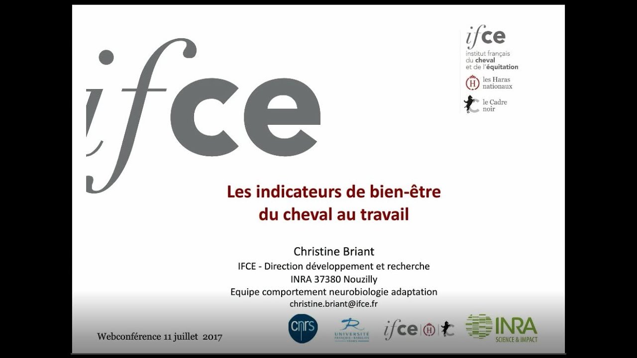 C. Briant - Les indicateurs de bien-être du cheval au travail