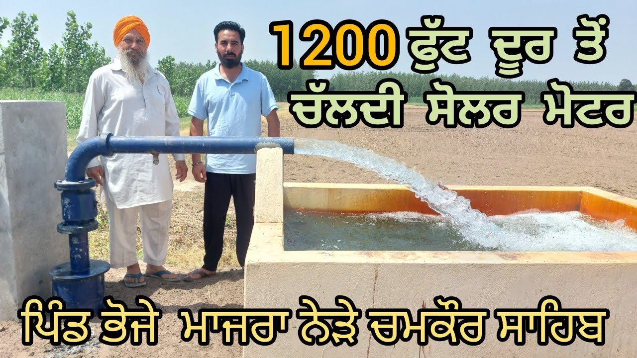 1200 ਫੁੱਟ ਦੂਰ ਪਿੰਡ ਚ ਲਾਇਆ ਸੋਲਰ ਤੇ ਖੇਤ ਚ ਚੱਲਦੀ ਮੋਟਰ, ਟਰਾਲੀ ਦੀ ਕੋਈ ਲੋੜ ਨਹੀਂ ਹੁਣ @Jimidara solar / ਜਿਮੀਦਾਰਾ ਸੋਲਰ