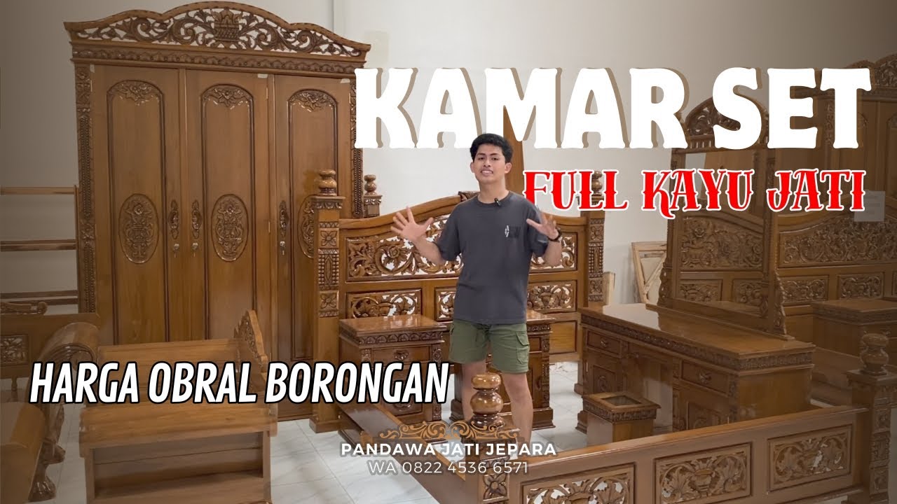 HARGA GA NGOTAK!!! MURAH BANGET PAKET SESERAHAN KAMAR SET FULL KAYU JATI