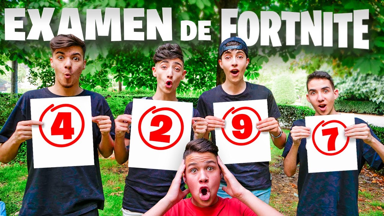 Examen de Fortnite con YOUTUBERS en la vida real...