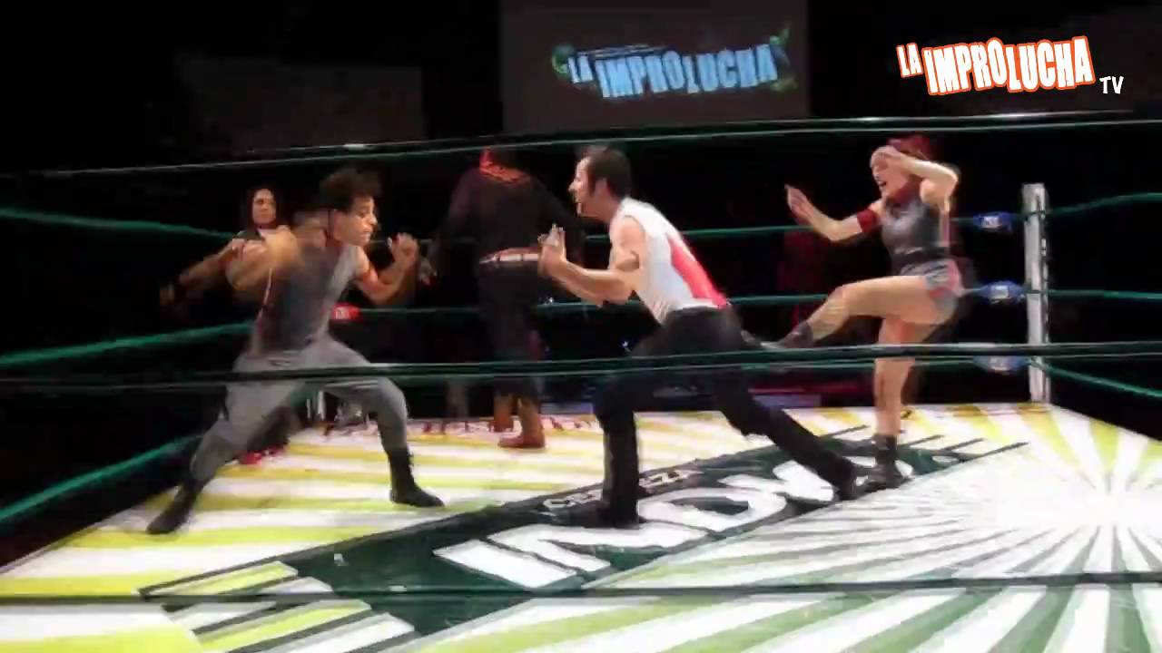 La Impro Lucha. Lucha entre Combusti&oacute;n Espont&aacute;nea vs Infherno Teutton