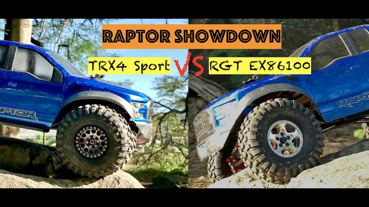 TRX4 SPORT VS RGT EX86100 FACE TO FACE BATTLE | FORD RAPTOR SHOWDOWN!!!