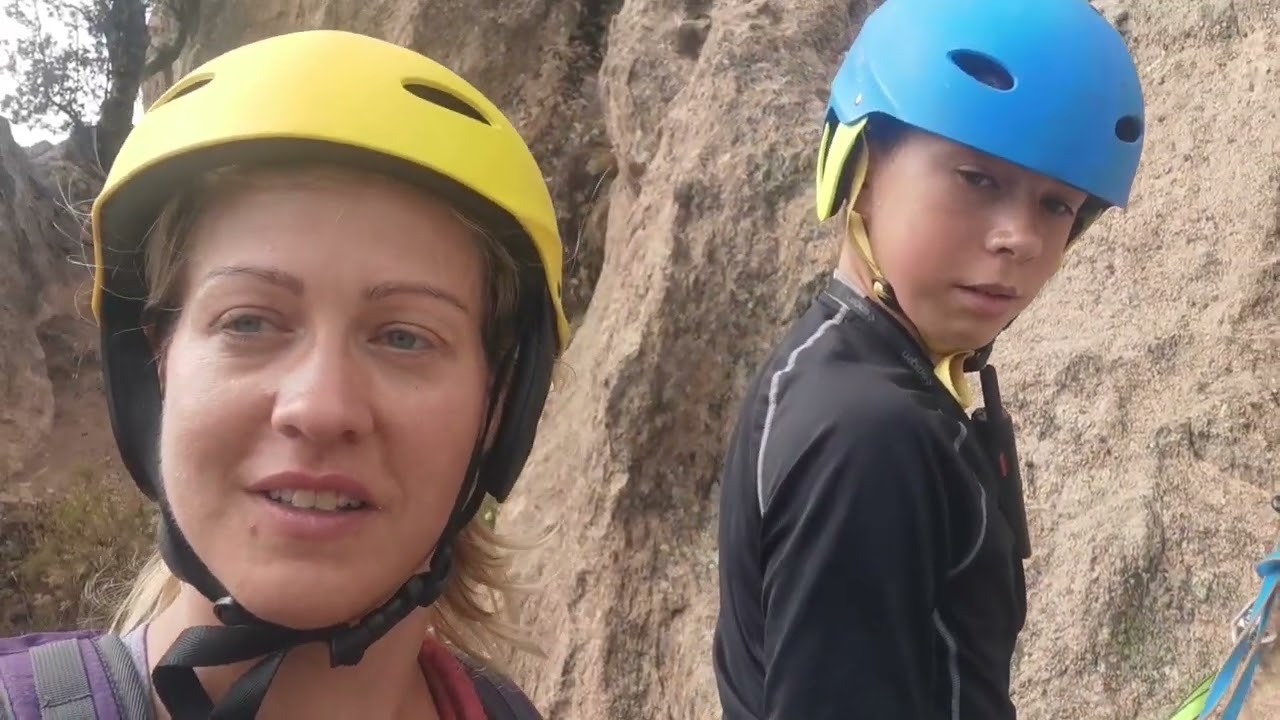 13 year old belays Mum up first multipitch #adventure #climbing #teenagers