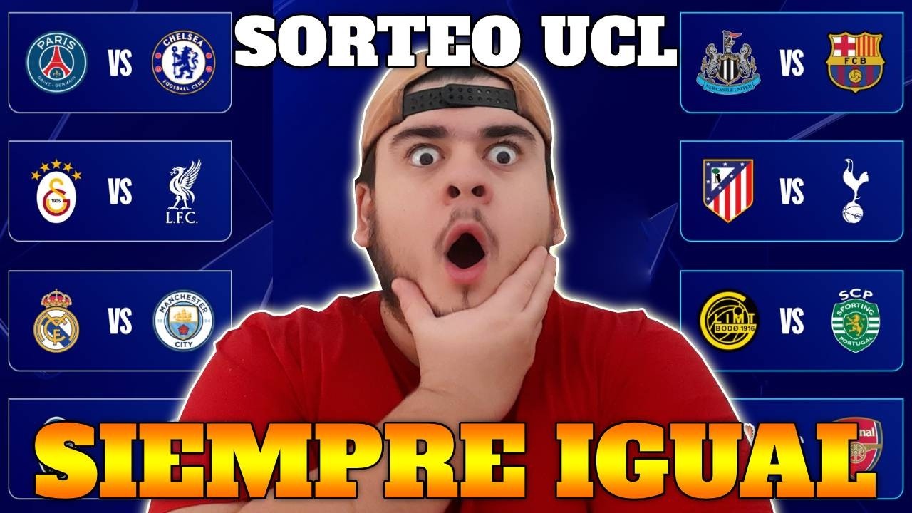 ASI FUE EL SORTEO DE LA CHAMPIONS LEAGUE | REAL MADRID VS CITY | BARCELONA VS NEWCASTLE
