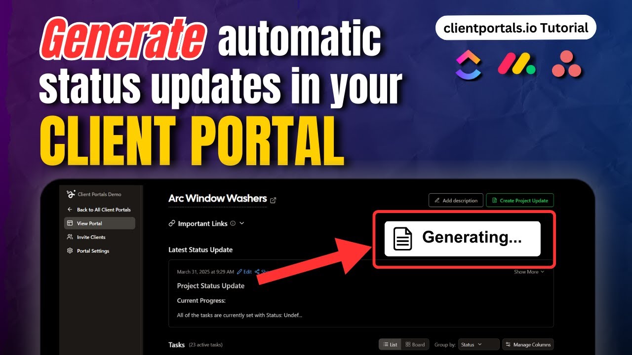 How to generate automatic status updates in your Client Portal