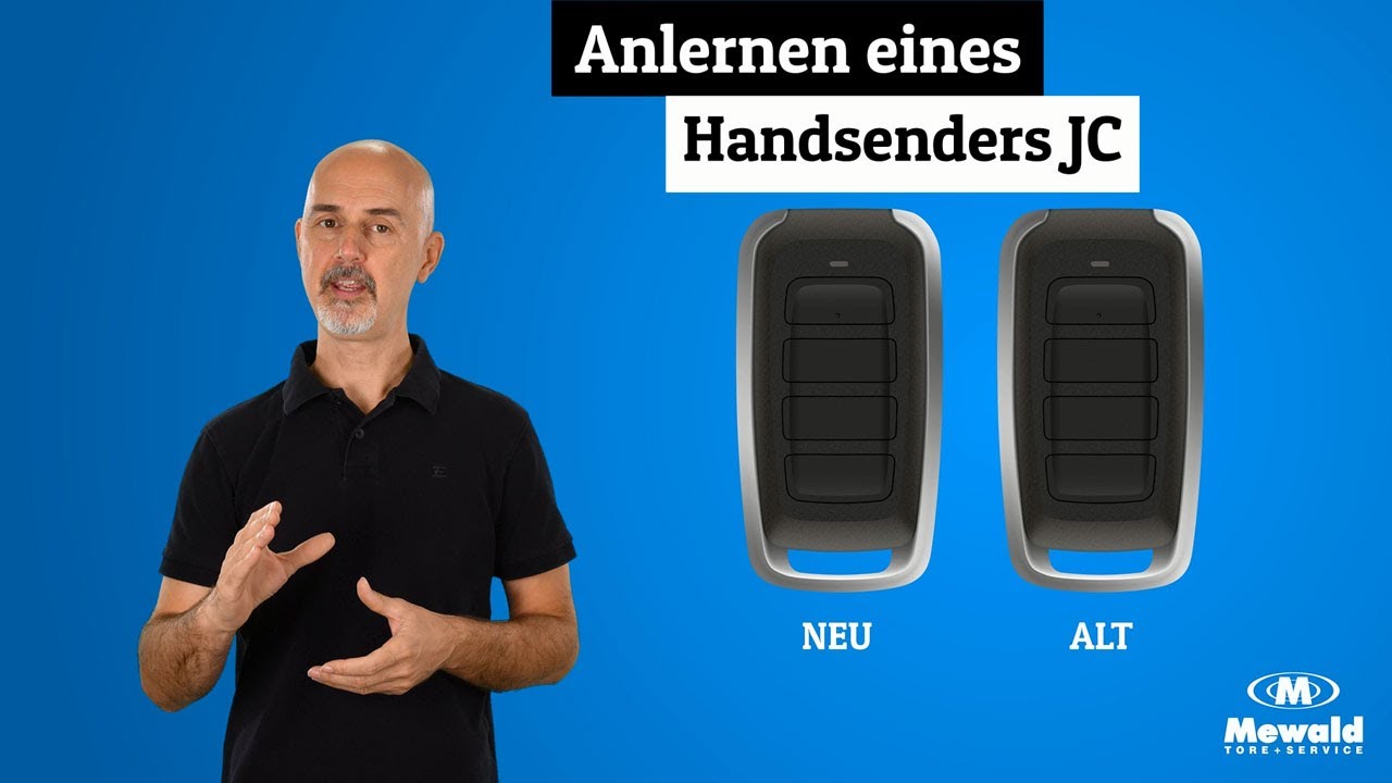 Garagentor Funk Handsender JC selbst programmieren