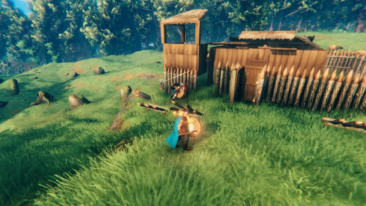 Valheim MOBA!!! Red vs Blue Fort Wars! Valheim pvp mode