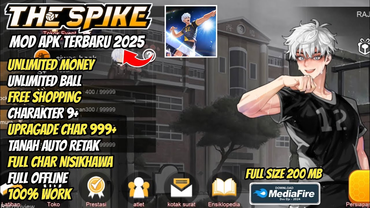 TERBARU! THE SPIKE Mod Apk 2025 Unlimited Money & Ball CHARAKTER 9+ Tanah Auto Retak 100% Work