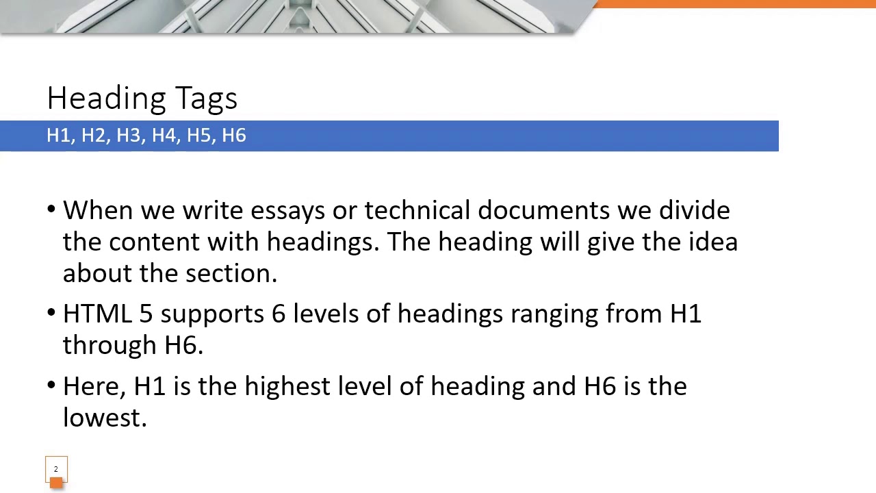 006 HTML5 Heading Tags