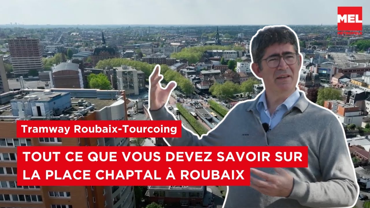 Future ligne de tramway Roubaix-Tourcoing : secteur de la place Chaptal à Roubaix