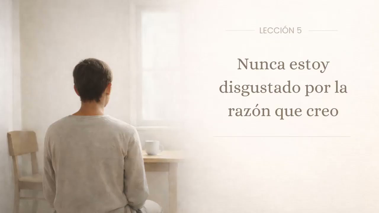 Lecciones 5 - “Nunca estoy disgustado por la razón que creo.”