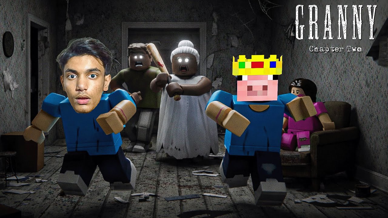 GRANNY & GRANDPA CHASING US 😱 | Granny Chapter 2 Roblox