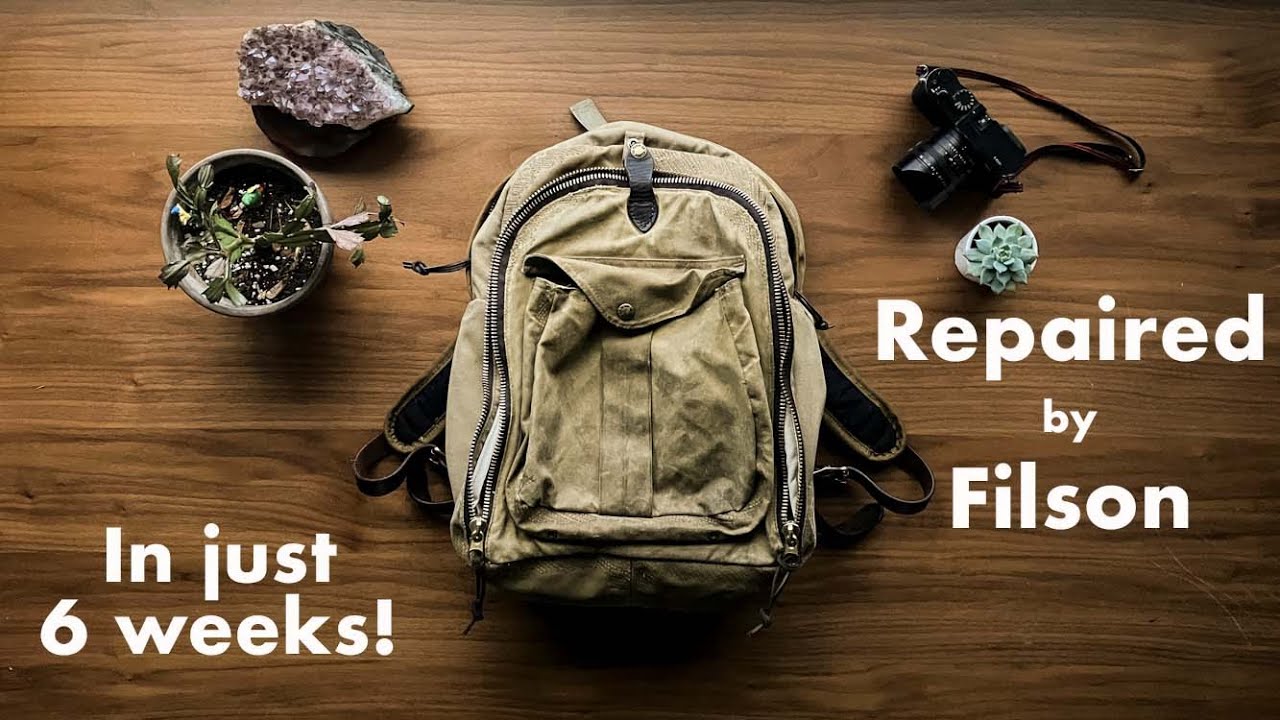 Рюкзак фотографа Filson отремонтирован компанией Filson во второй раз!
