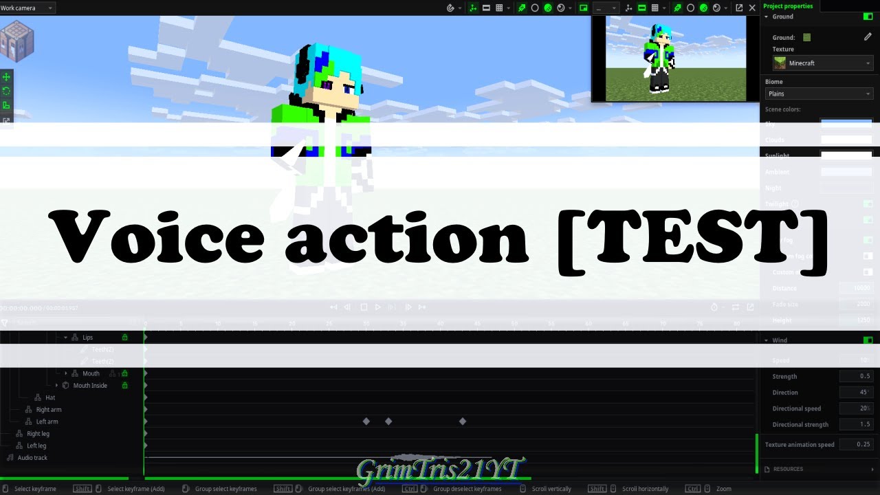 Voice action Test || Minecraft animation ||