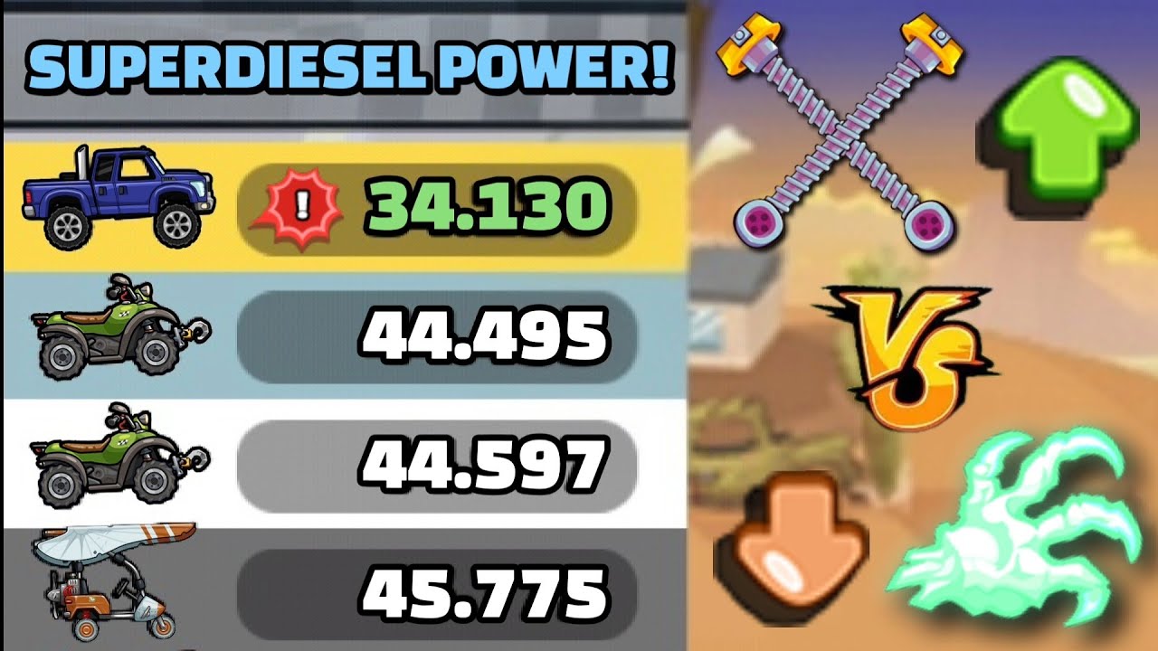 HOOK vs JUMP SHOCKS!! 🤯 ATV vs SUPERDIESEL IN COMMUNITY SHOWCASE - Hill Climb Racing 2