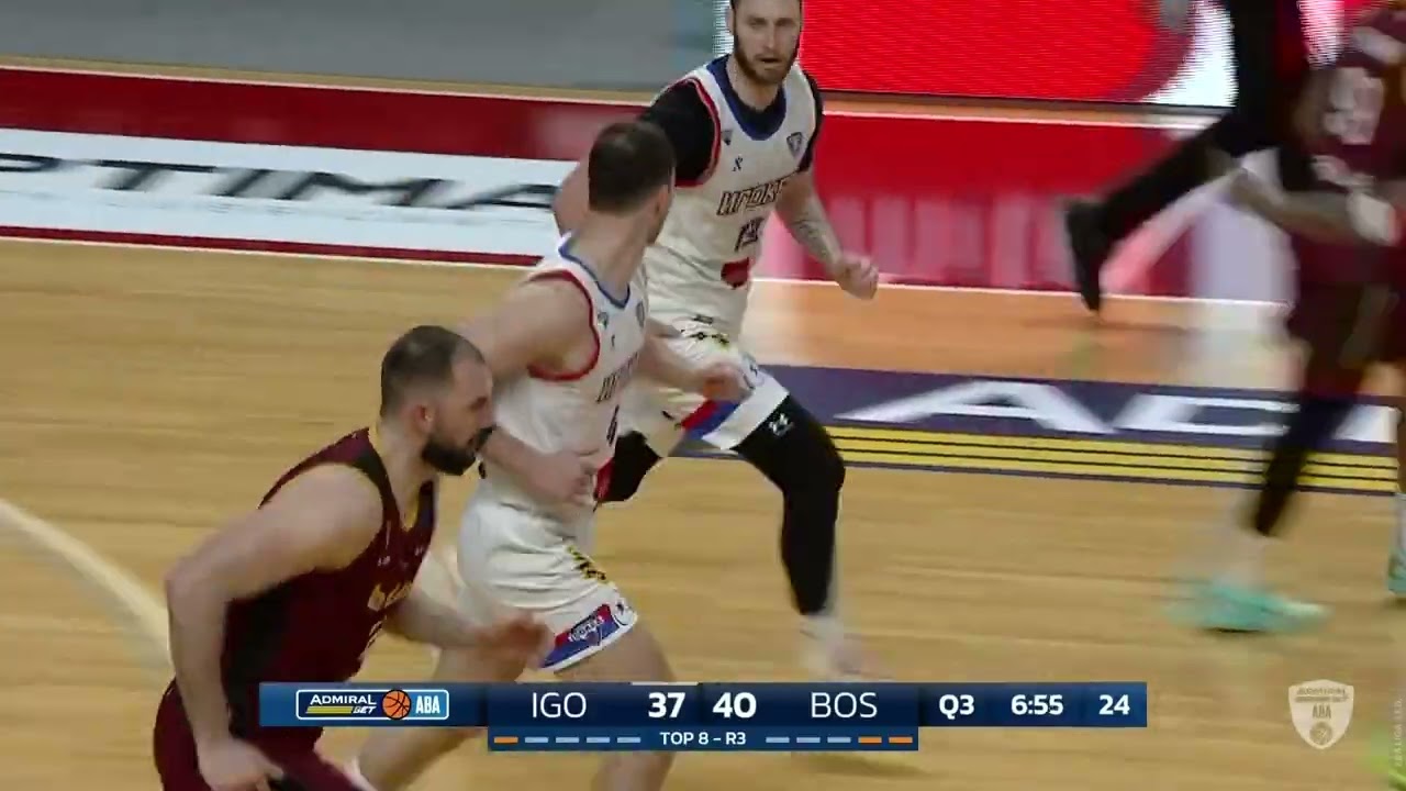 AdmiralBet ABA League 2025/26, HL, Top 8 R3: Igokea m:tel - Bosna BH Telecom (14.3.2026)