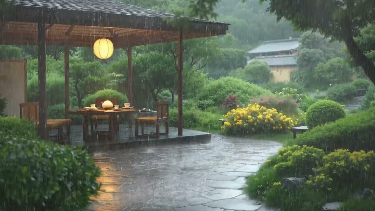 Calming Rain Sounds 🌧️ Soft Thunder White Noise for Focus & Sleep | 3 Hours