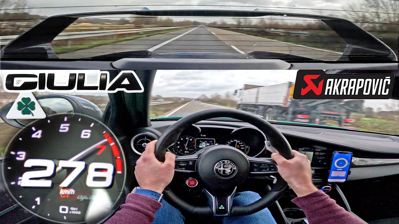 ALFA ROMEO GIULIA Q *AKRAPOVIC* on AUTOBAHN
