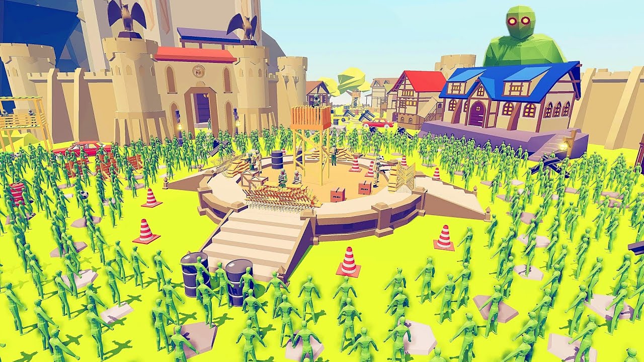Army Defend the castle Zombies invaded the castle - Totally Accurate Battle Simulator TABS