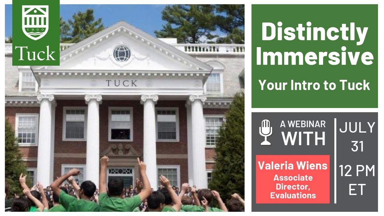 Distinctly Immersive: Your Intro to Tuck School