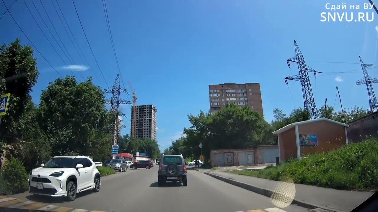 Гамарника - Иртышская. Экзаменационный маршрут ГИБДД № 2 БАМ. г. Владивосток