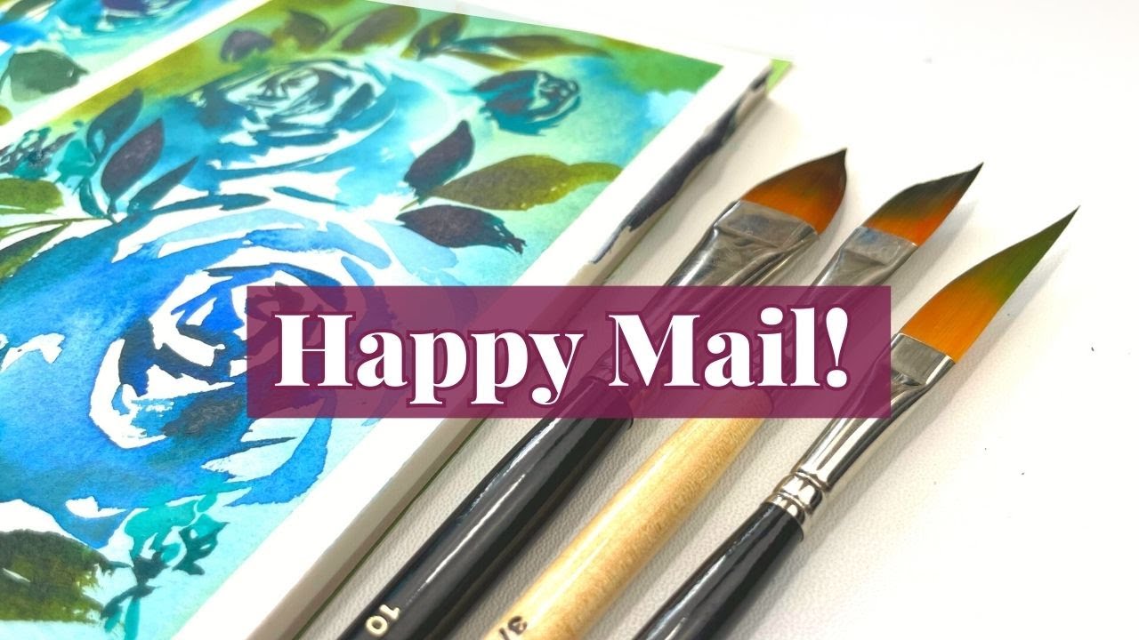 Unboxing happy mail - Rosemary & Co watercolour brushes