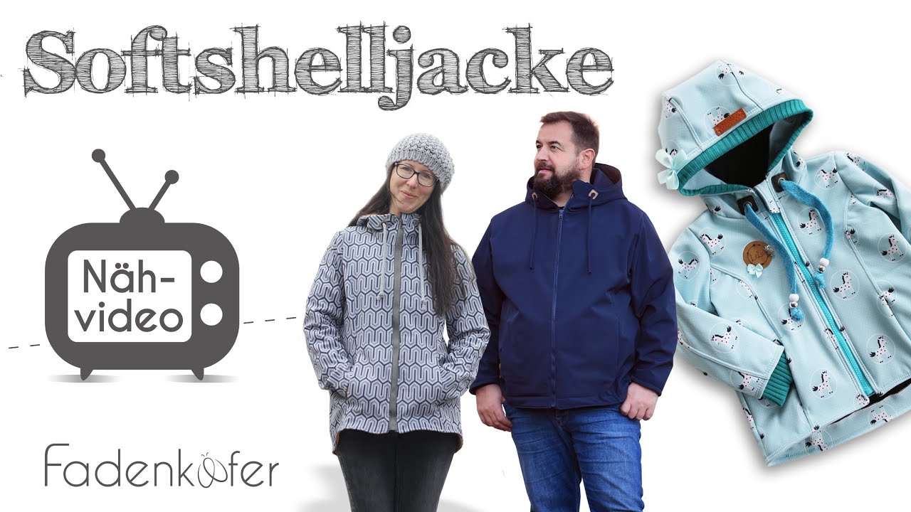 Softshelljacke selber nähen für Damen, Herren und Kinder