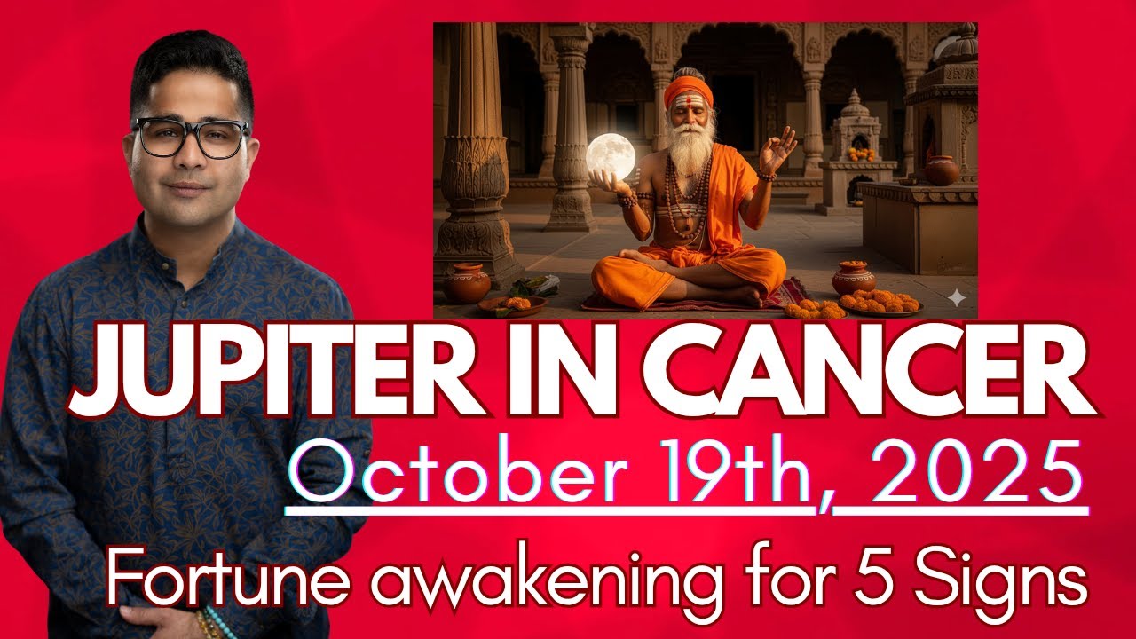 Jupiter transit Cancer- October 19th, 2025- Fortune awakening for 5Signs @GISTTClips @njshivoham