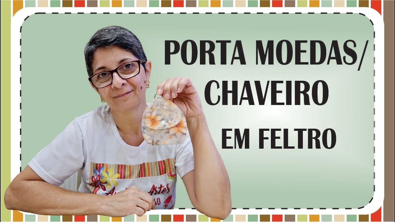 Porta moedas chaveiro de feltro PASSO A PASSO | Andréa Macabu