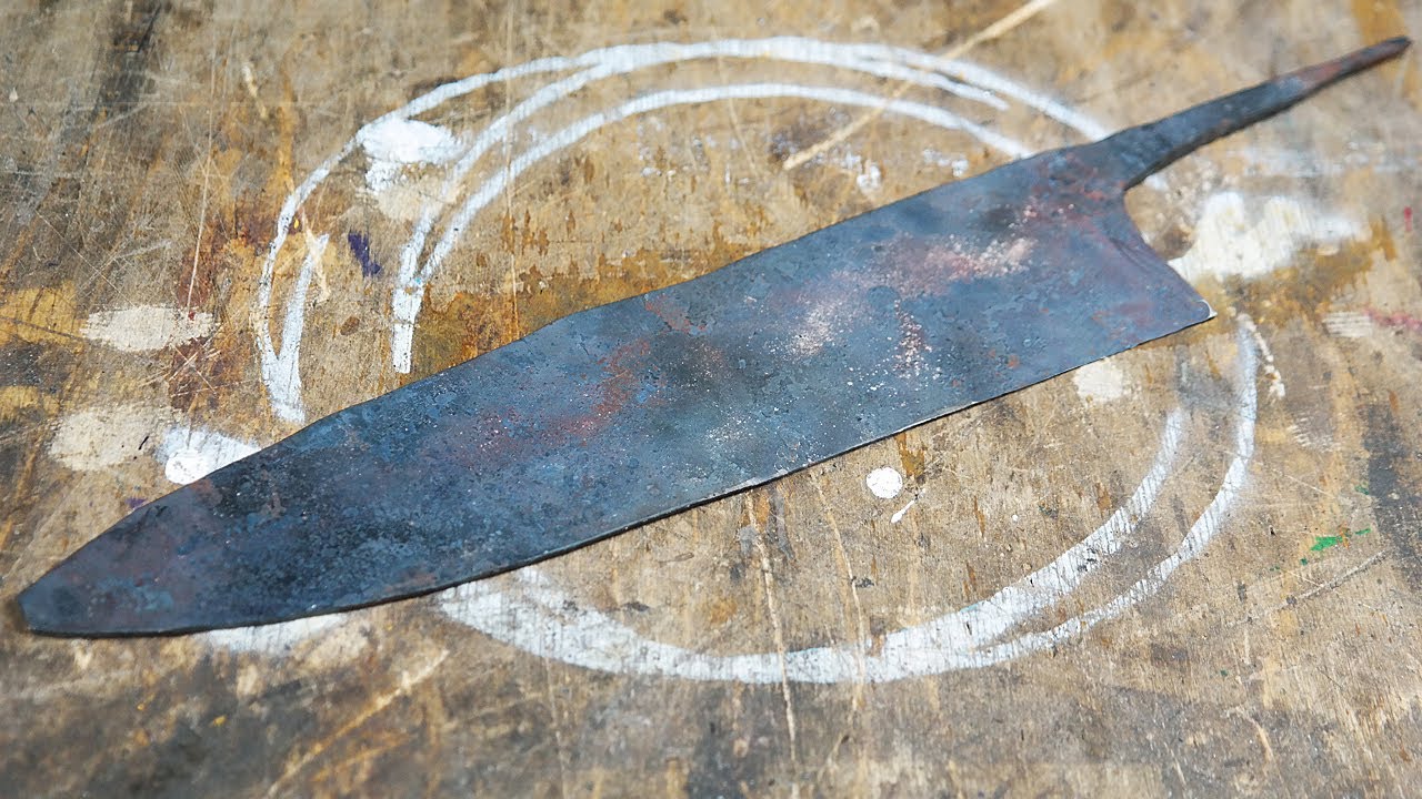 대장간에서 온 재료로 주방용 칼 만들기 / Making a Chef Knife
