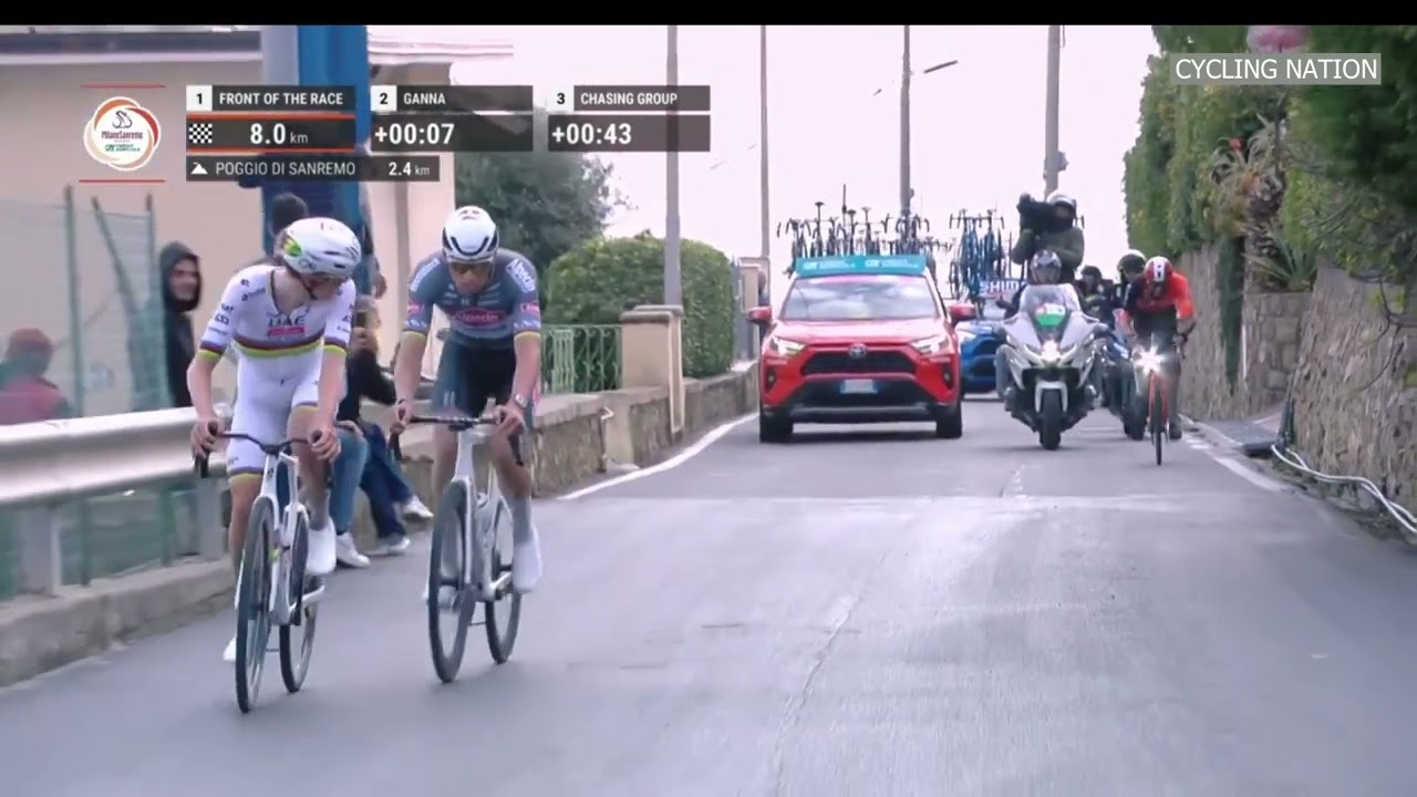 POGAČAR TRIES EVERYTHING BUT VAN DER POEL IS SIMPLY BETTER! MILANO-SANREMO 2025 #milanosanremo