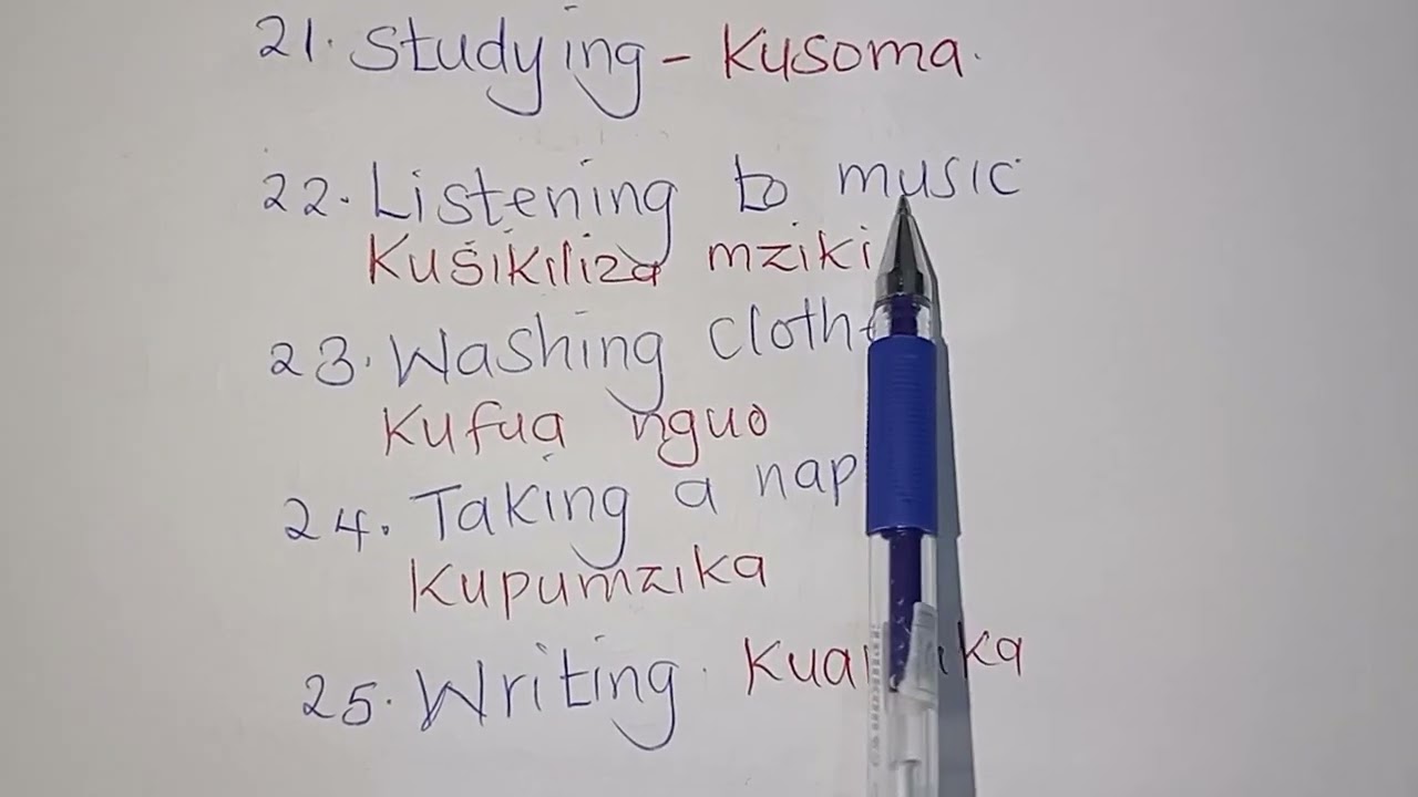 Everyday Activities in Kiswahili. Kiswahili for Beginners #swahili #education #kiswahili