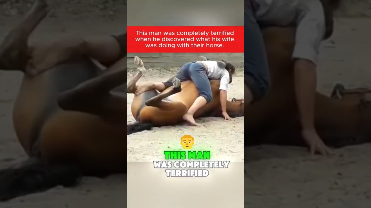 This man was completely terrified when he discovered what his wife was doing with their horse 