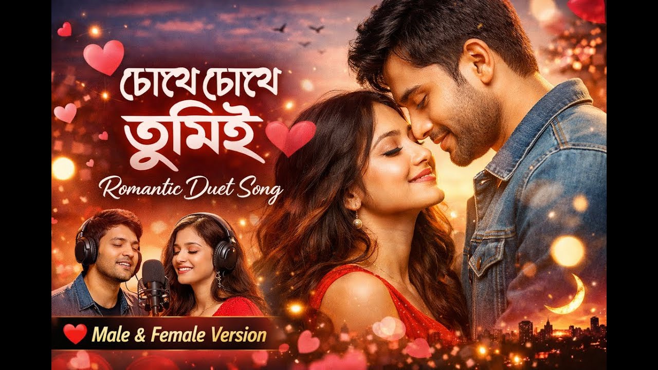 চোখে চোখে তুমিই – Romantic Bangla Love Song | Male & Female Duet 2026