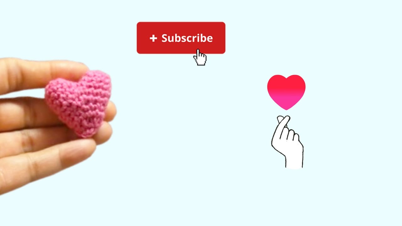 💯😍3D Mini Heart Amigurumi Crochet 🧶❤️