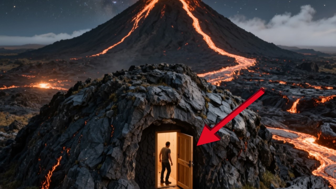 Building a secret hideout inside the volcanic rock