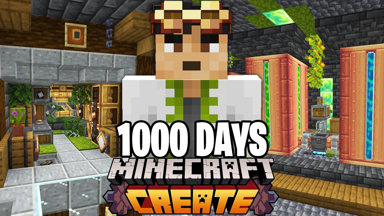 I Survived 1000 Days with the Create Mod in Hardcore Minecraft [FULL MOVIE]