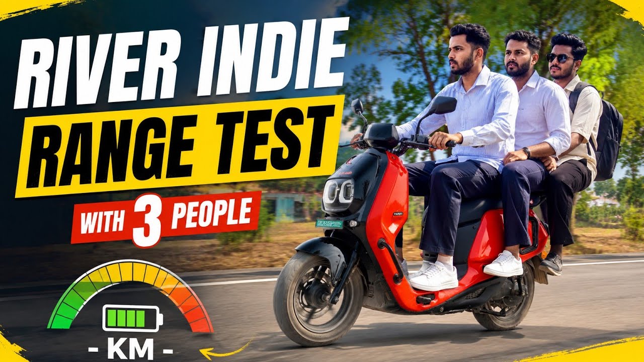 🔋 River Indie Real-World Range Test | Full Battery Drain Test 🛵