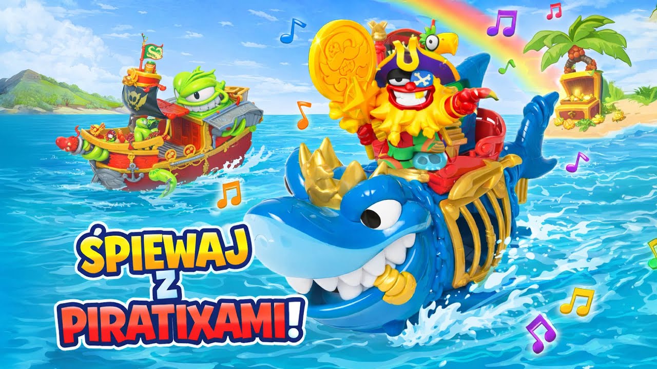 Piratix ☠️🦜 Piosenka🎶 Piracki Bal! Śpiewaj z Piratixami ⚓🦈 King Shark i Kraken  płyną w dal!