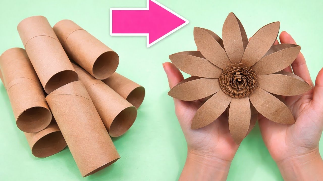 Mira ésta IDEA con TUBOS DE CARTÖN para decorar tu Casa | Reciclaje