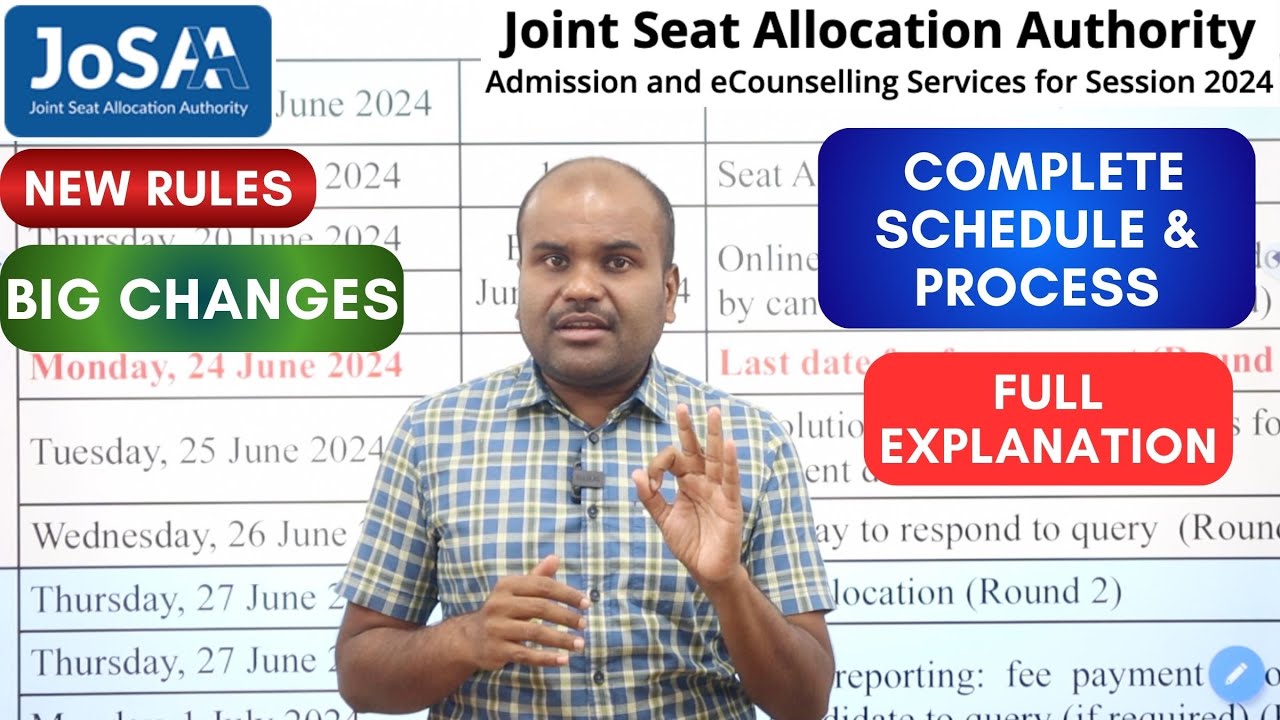 🔴JoSAA 2024 | Counselling Process முழுவதையும் மிக துல்லியமாக தெரிந்து கொள்ளுங்கள் | FULL Explanation