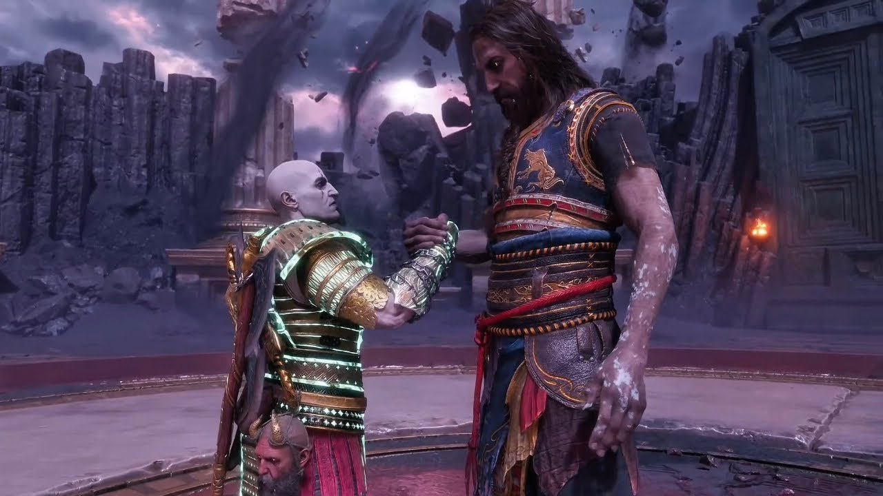 GOD OF WAR RAGNAROK Ω Luta contra Tyr em Valhalla|| com Machado Leviatã 