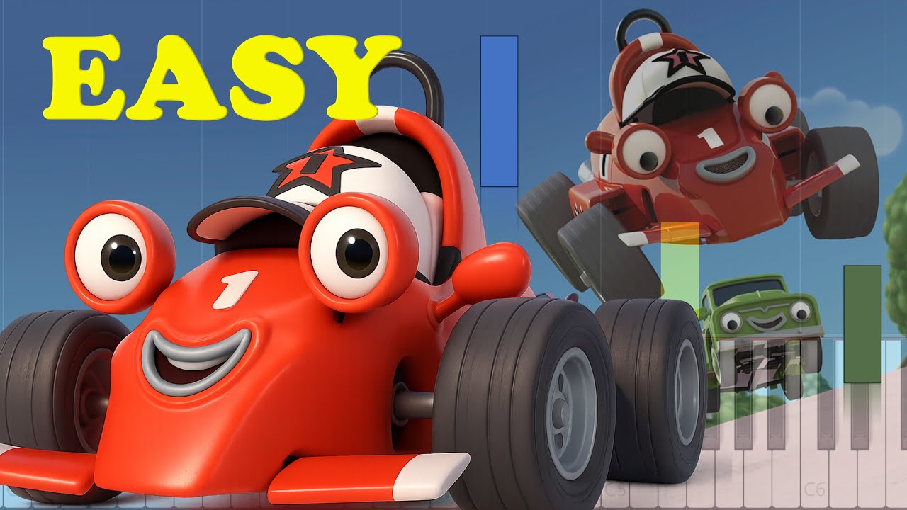 🎹🏁 Roary the Racing Car Theme Song 🚗💨 | Fun Piano Tutorial for Beginners!