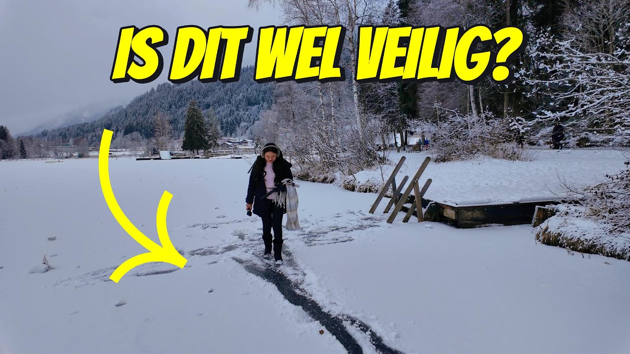 WIJ LOPEN ALS EERSTE OVER DIT MEER HEEN 