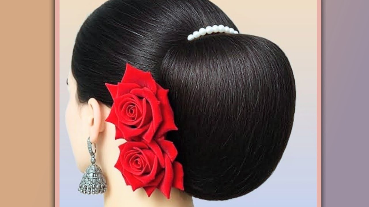 Easy Bun Hairstyle with Lock pin  and Clutcher 🌼 Lock pin Simple Hairstyle