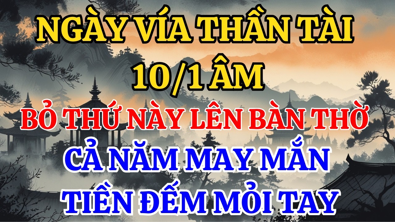 Ngày Vía Thần Tài 10/1 Âm: Bỏ Thứ Này Lên Bàn Thờ Cả Năm May Mắn, Tiền Đếm Mỏi Tay.