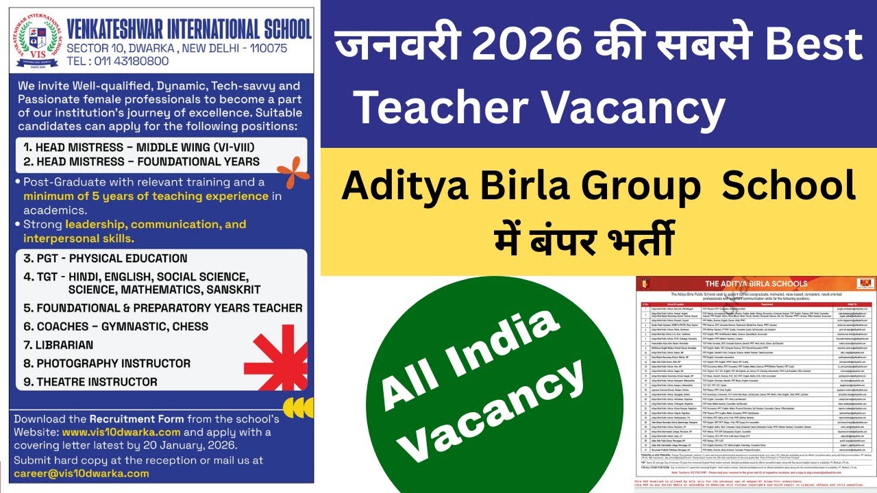Latest Pvt School Vacancy  | Best Teaching Job in Delhi 😍😍