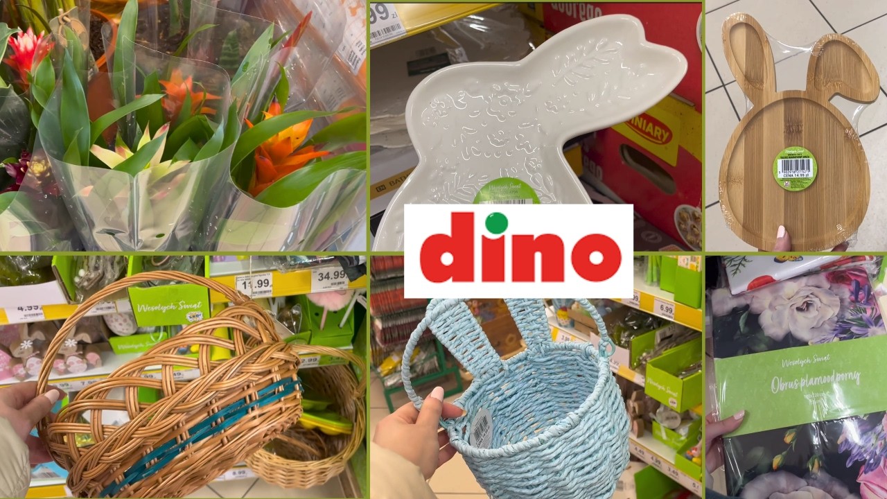 Wielkanoc w Dino 🐇Przegląd kwiatów i dekoracji